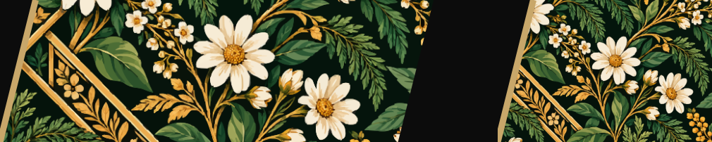 Botanical Voltage enlarged reverse-side printed-pattern detail